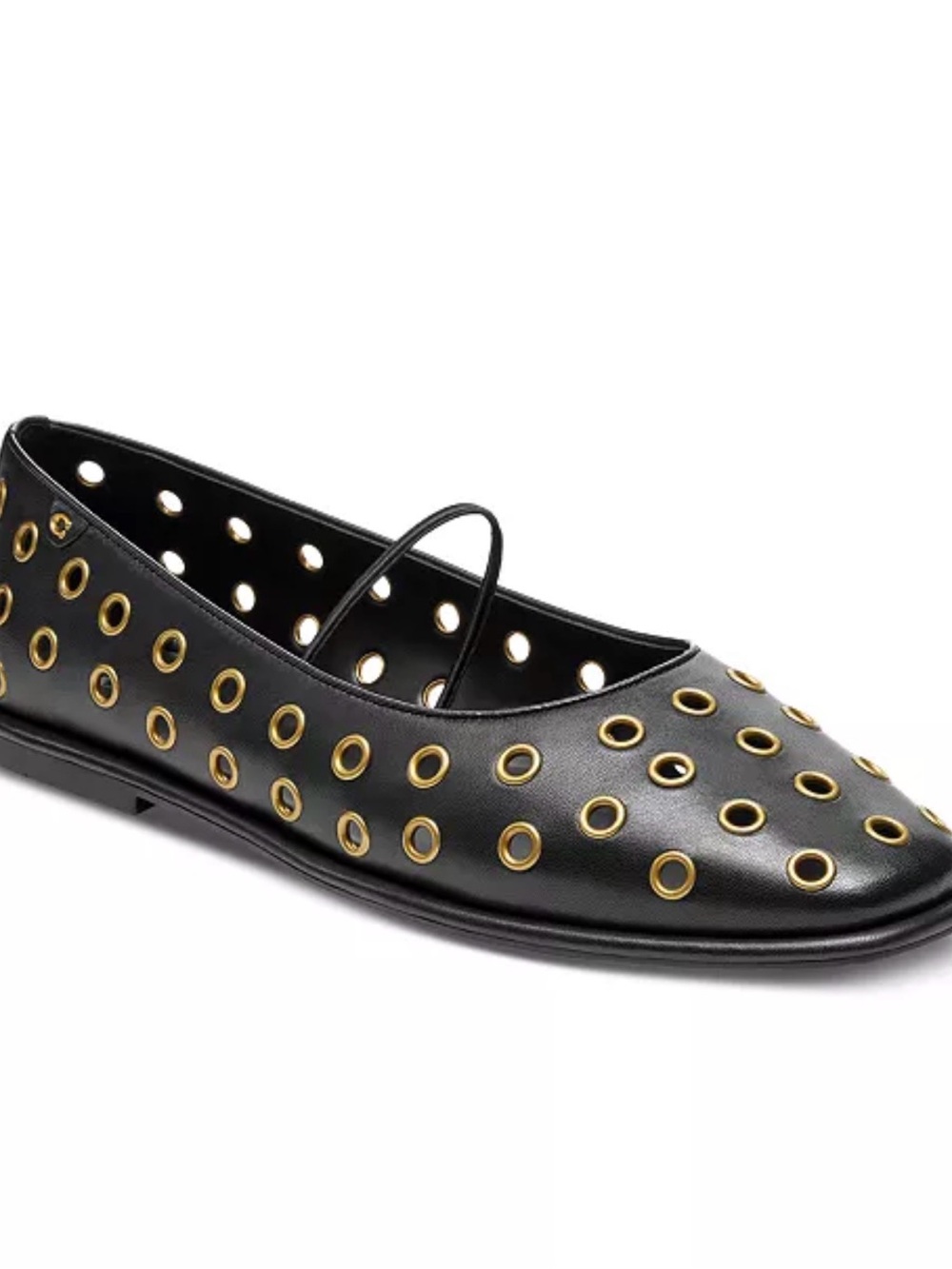 Coach Emilia Grommet Mary Jane Ballet Flats Black Gold Size 11